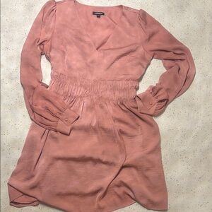 Aritzia Blush Long Sleeve Dress